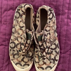 Classic Coach Design Flat Slip Ons